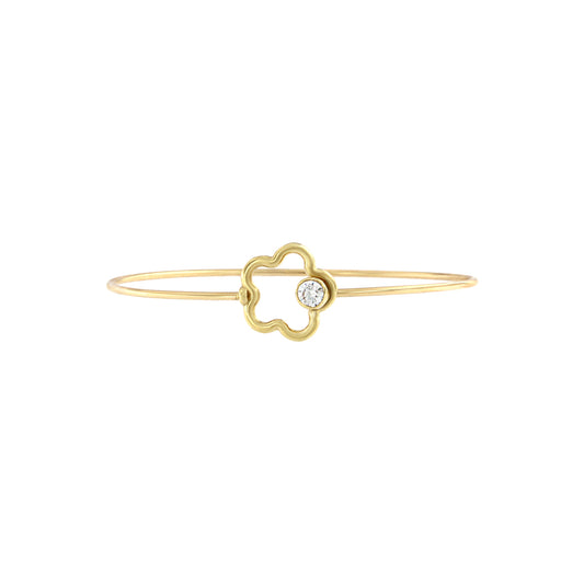 18ct gold Flower hoop