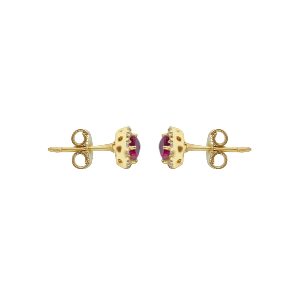 14ct gold Circones stud earrings