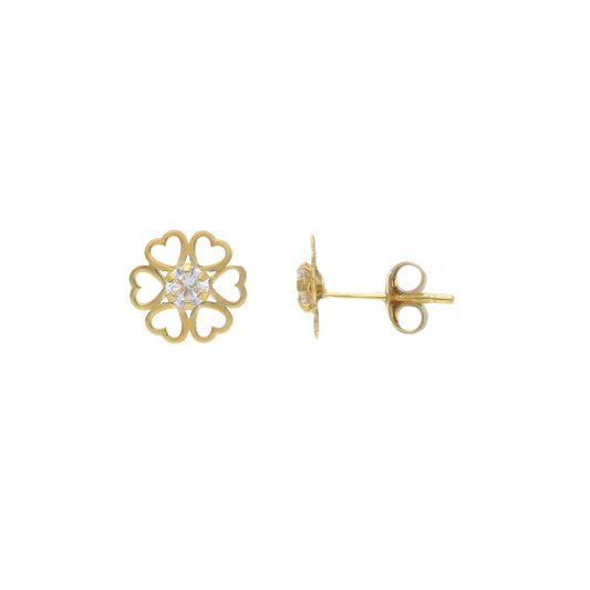 14ct gold Flower stud earrings