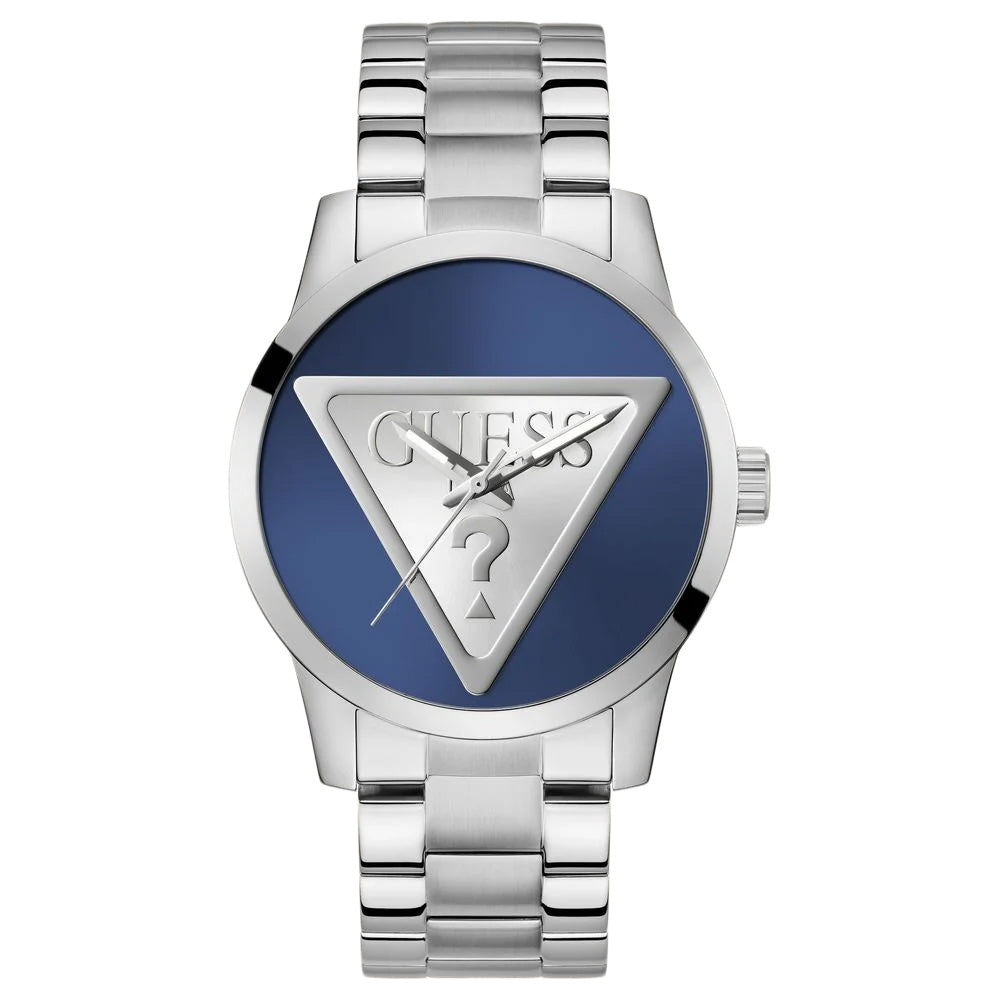 GUESS BADGE GENTS C/SILVER TONE SS