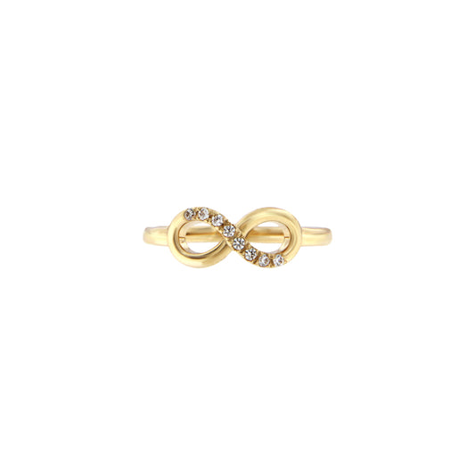 18ct gold Infinity ring stones