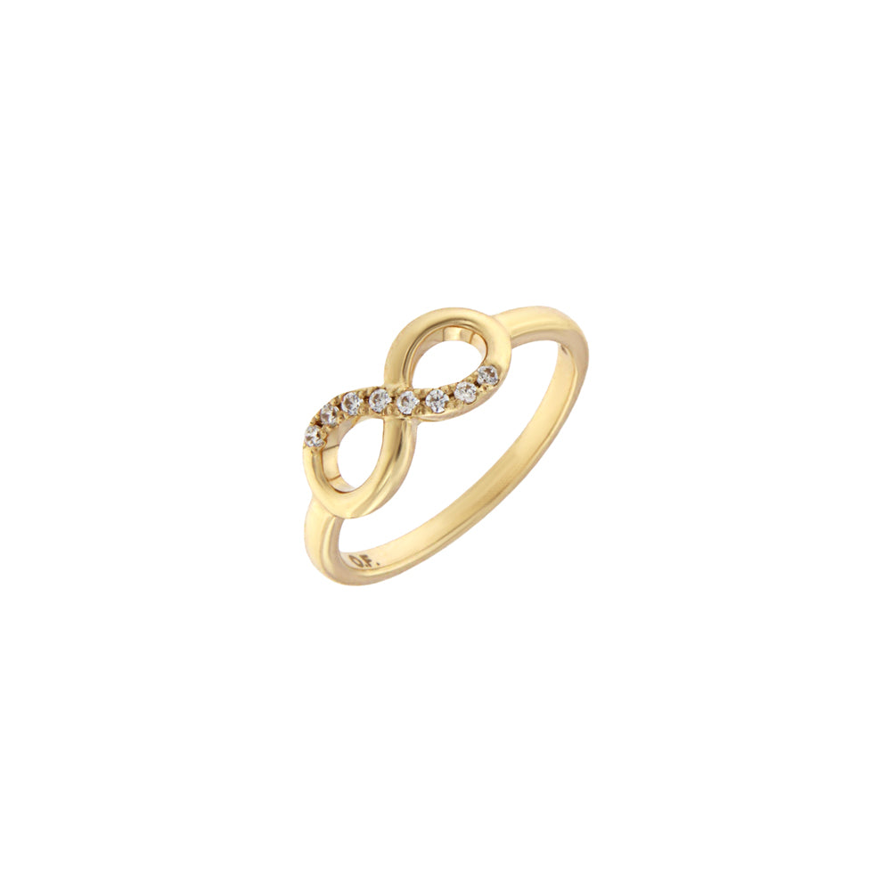 18ct gold Infinity ring stones