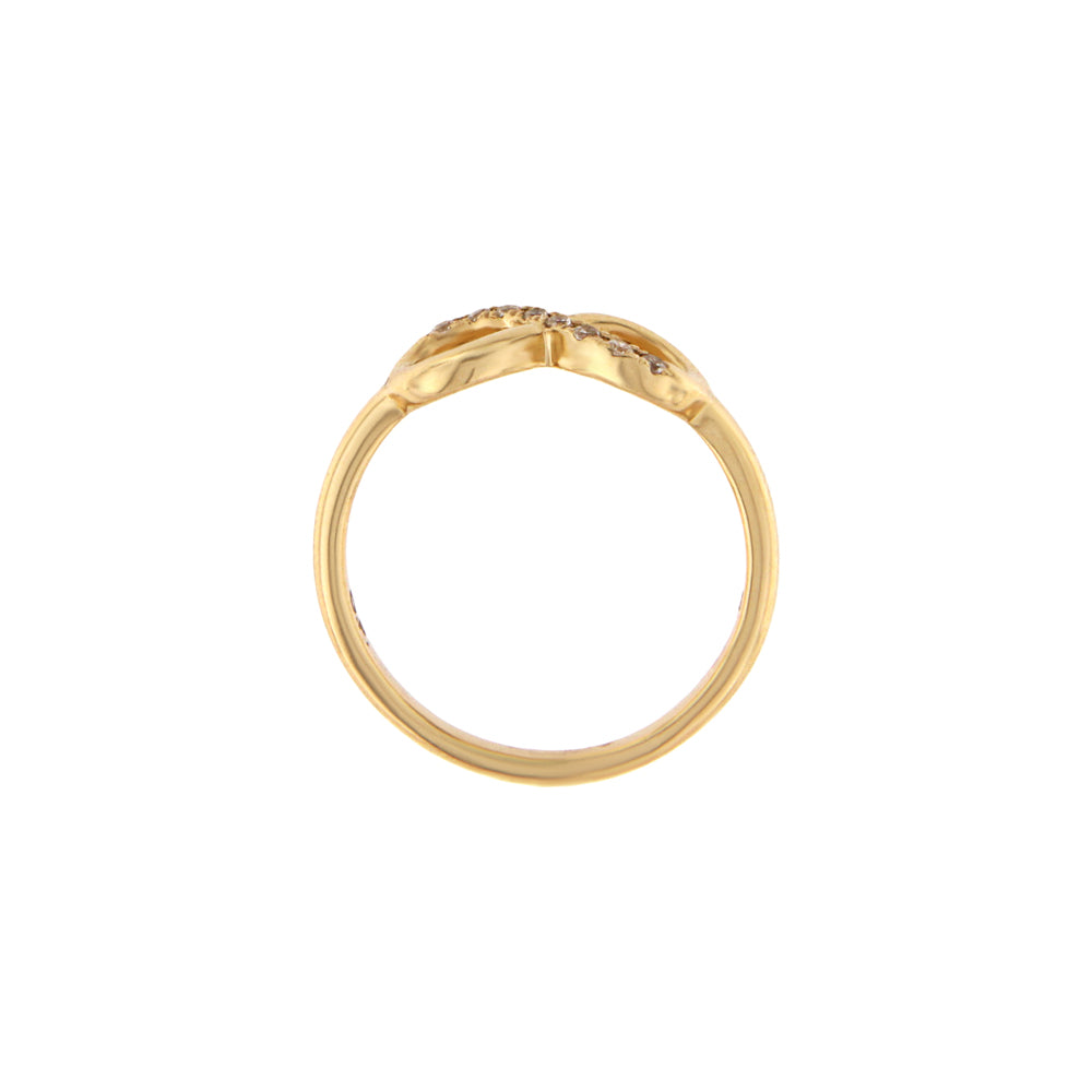 18ct gold Infinity ring stones