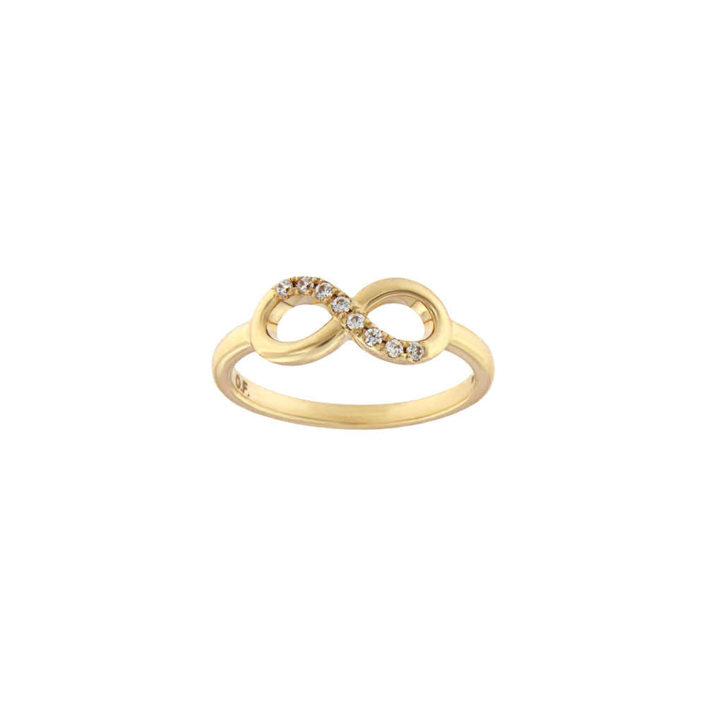 18ct gold Infinity ring stones