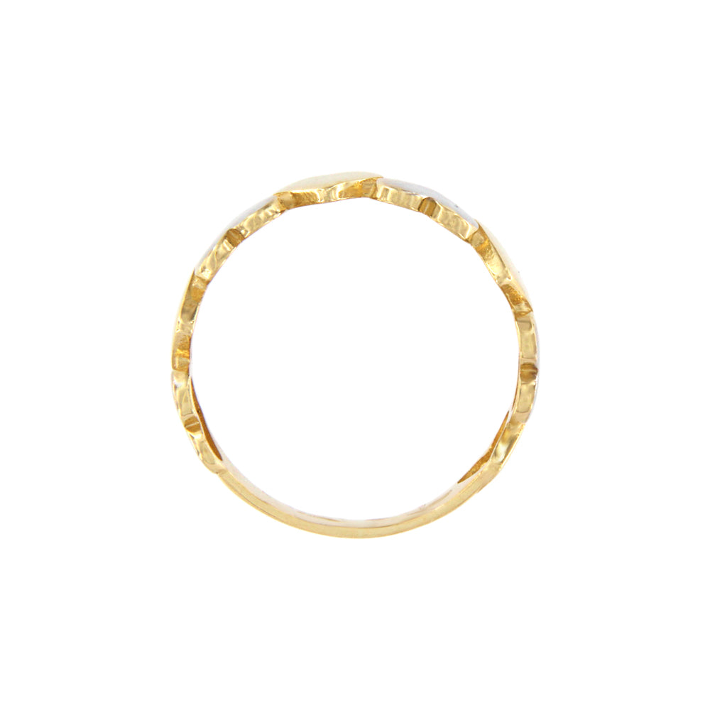 18ct gold Bicolor hearts ring