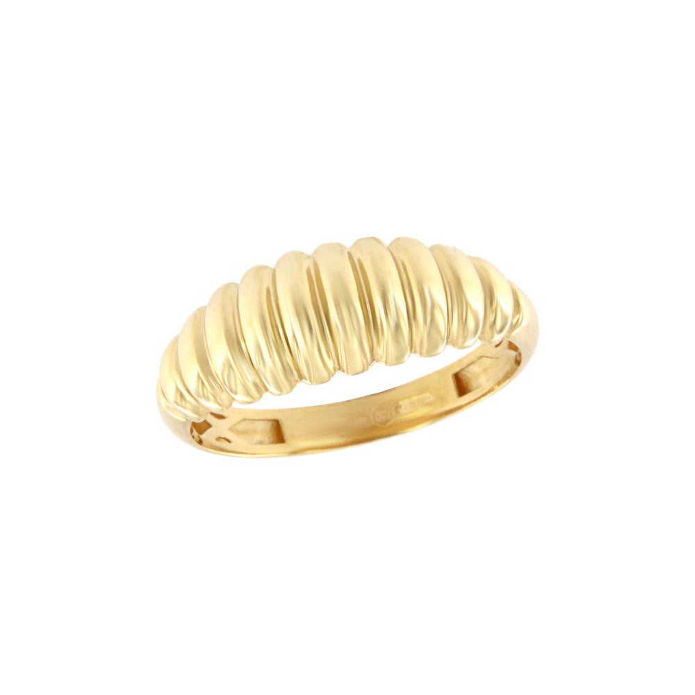 18ct gold Striped ring