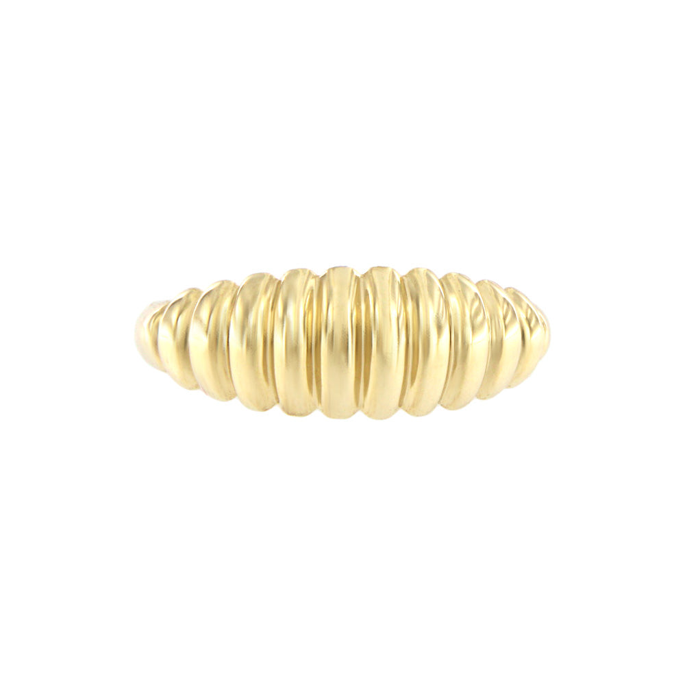 18ct gold Striped ring