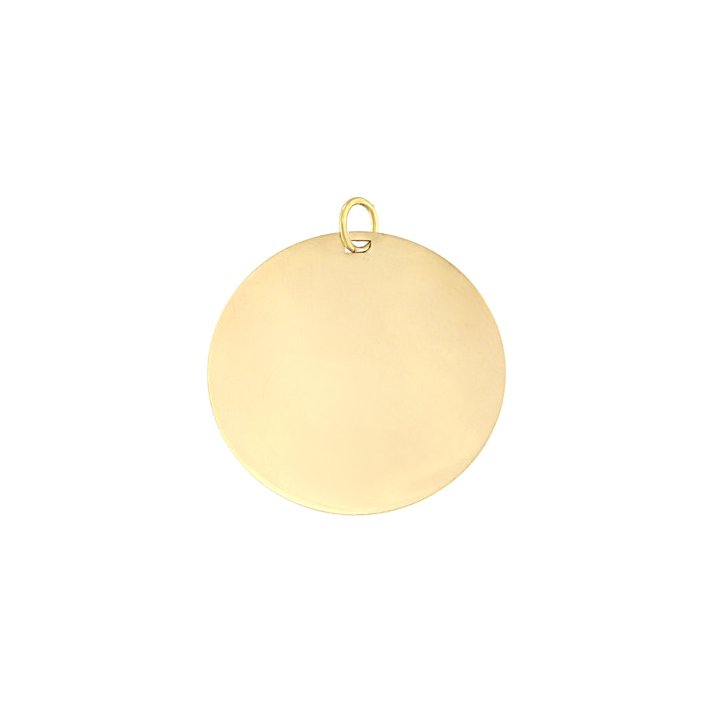 18ct gold Circular plate pendant