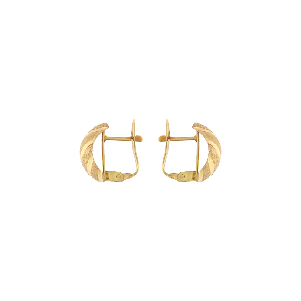 18ct gold CC shell earrings