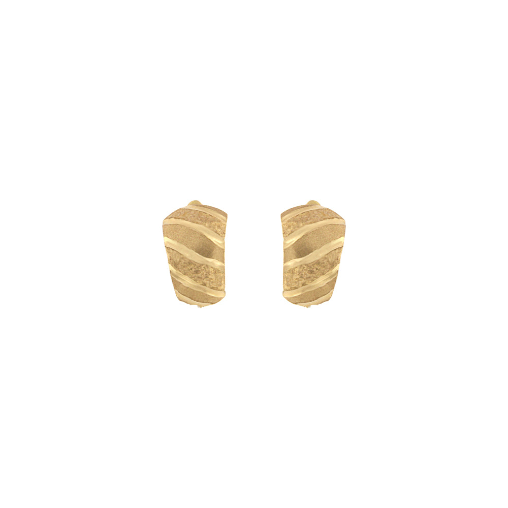 18ct gold CC shell earrings