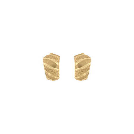 18ct gold CC shell earrings