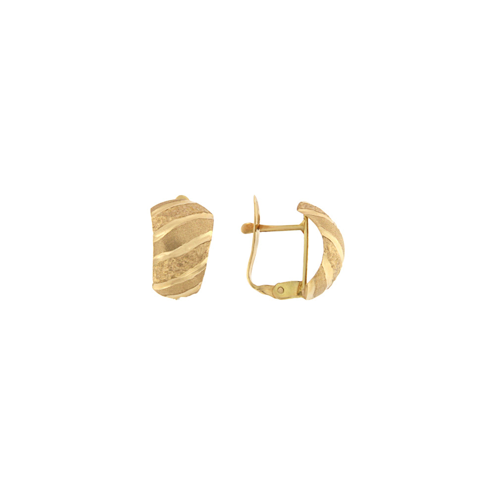 18ct gold CC shell earrings