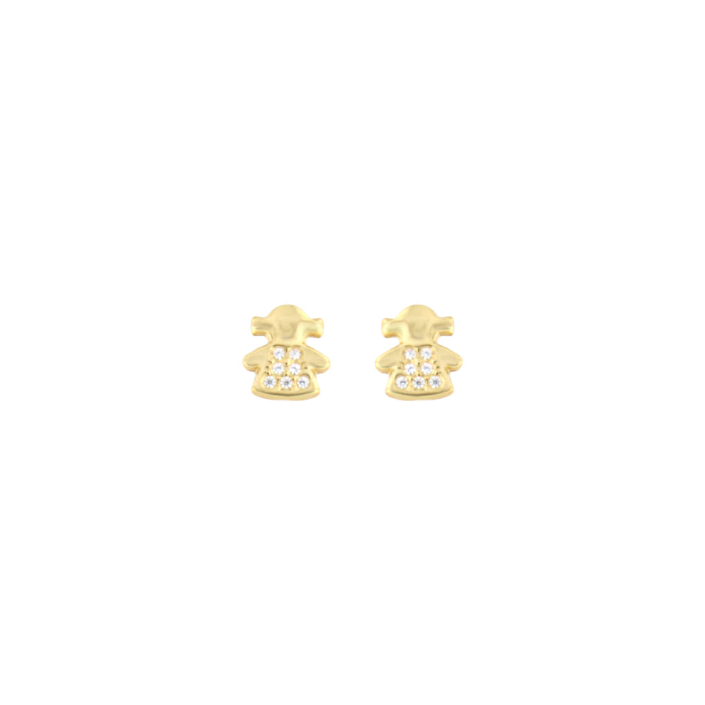 18ct gold Doll earrings