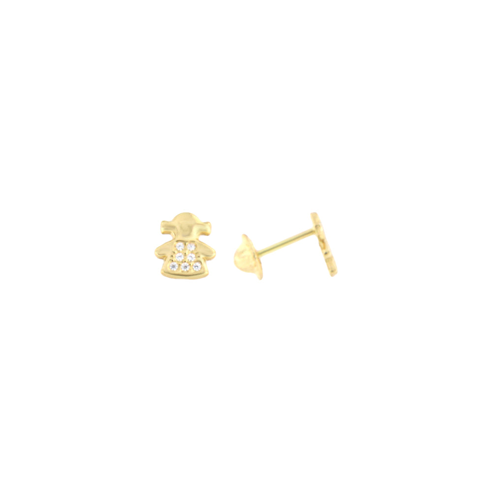 18ct gold Doll earrings