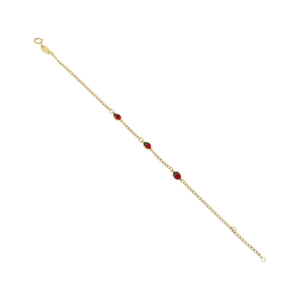 18ct gold Ladybird bracelet