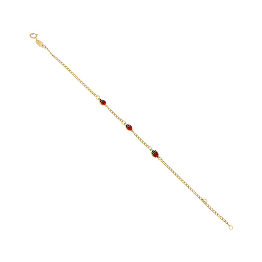 18ct gold Ladybird bracelet