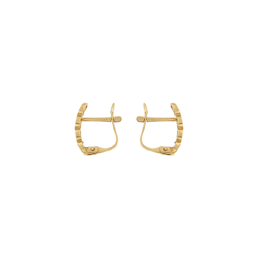 18ct gold White stone earrings
