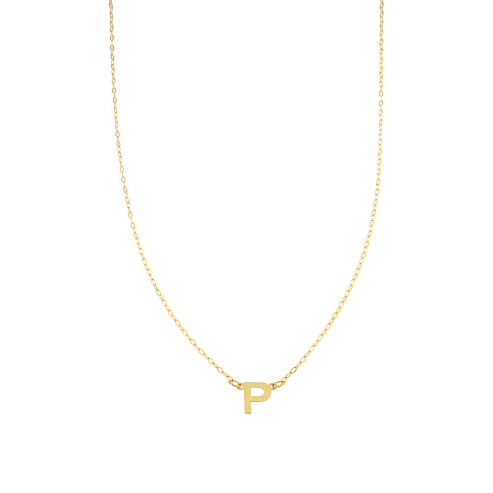 18ct gold Letter P necklace