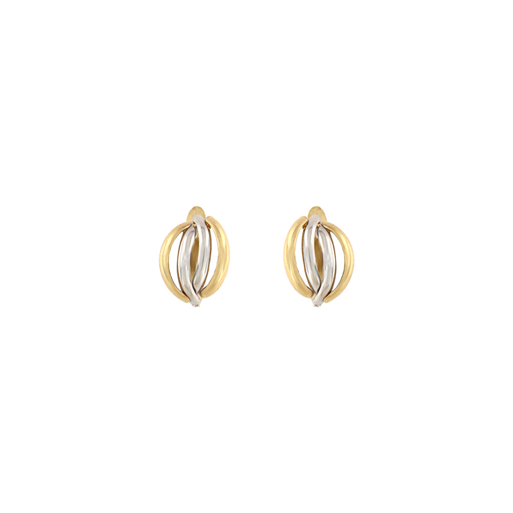 18ct gold Two-tone earrings