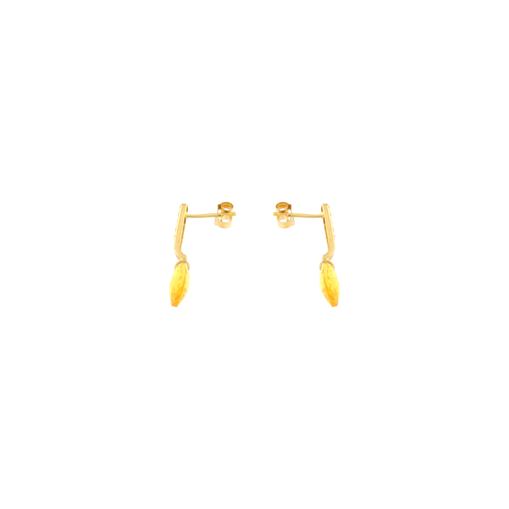 18ct gold Long yellow drop earrings