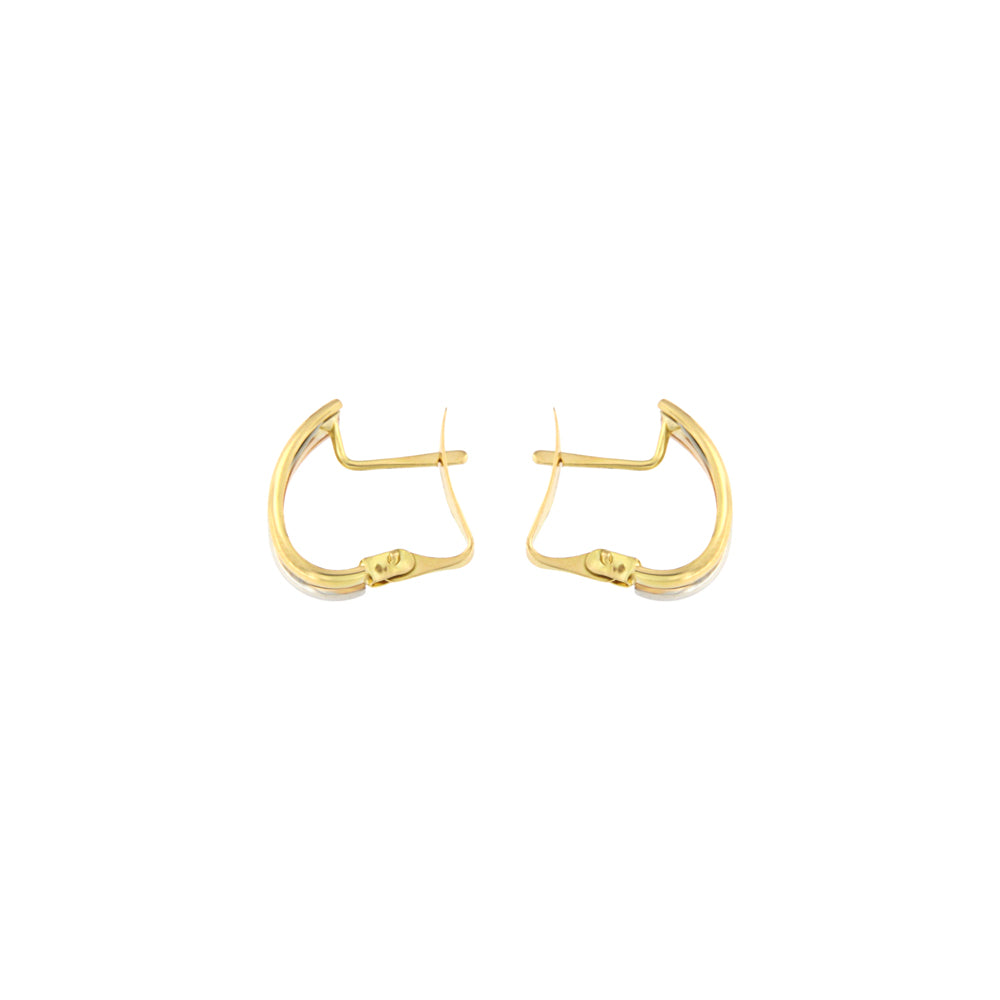 18ct gold Two-tone earrings