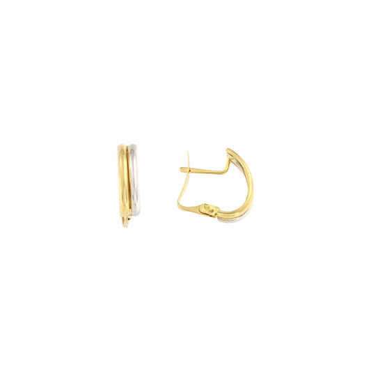 18ct gold Two-tone earrings