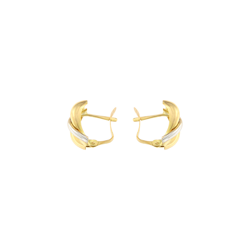 18ct gold Two-tone linked earrings