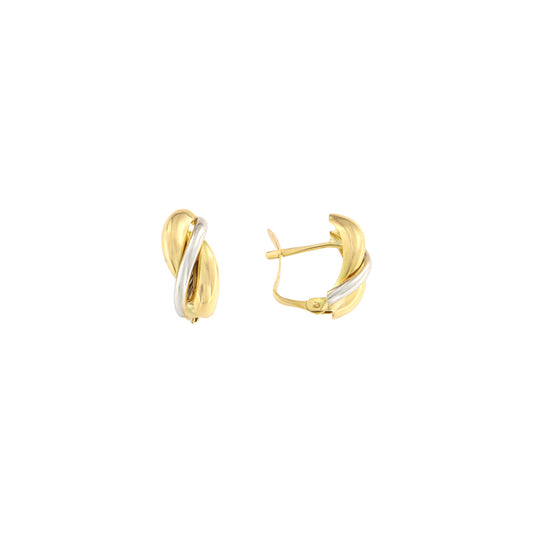 18ct gold Two-tone linked earrings