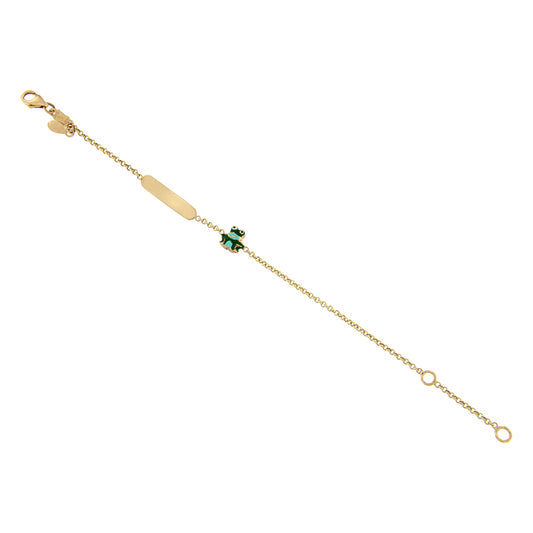 18ct gold Frog plate baby bracelet