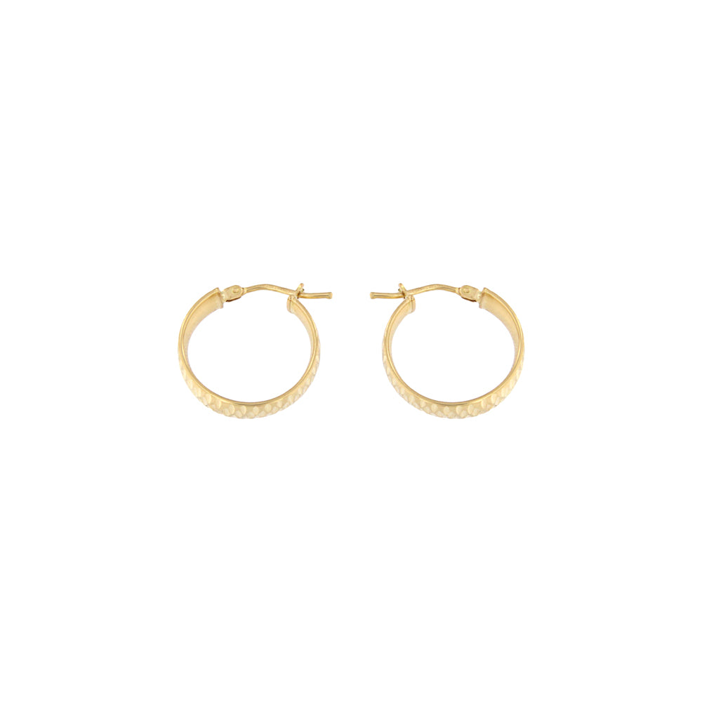 18ct gold Small creole hoop earrings