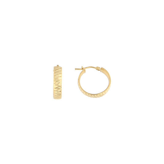 18ct gold Small creole hoop earrings