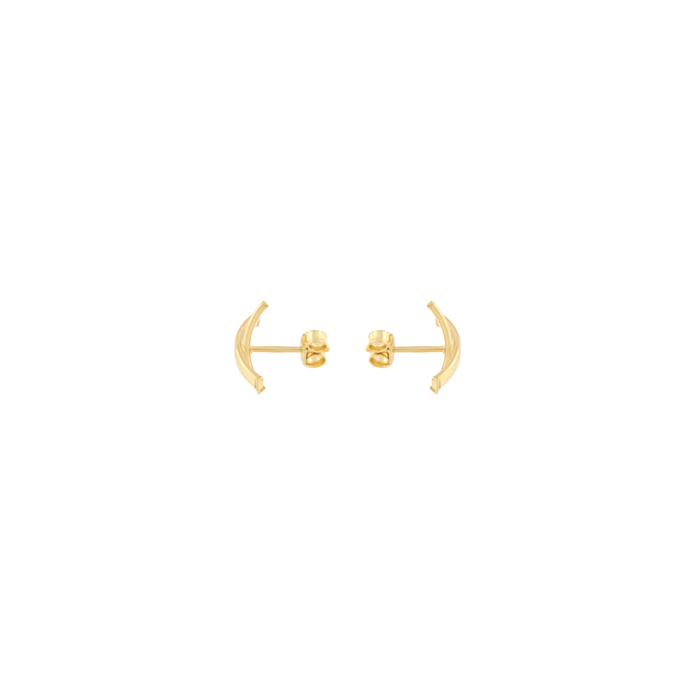 18ct gold X stud earrings