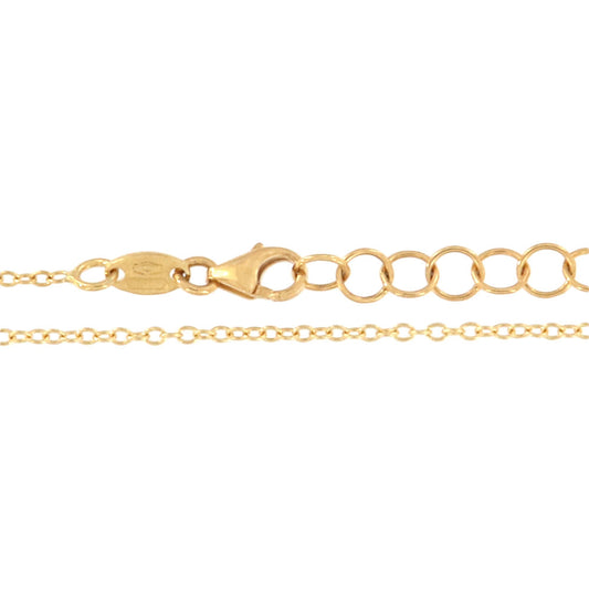 18ct gold Hand of Fatima necklace with stones