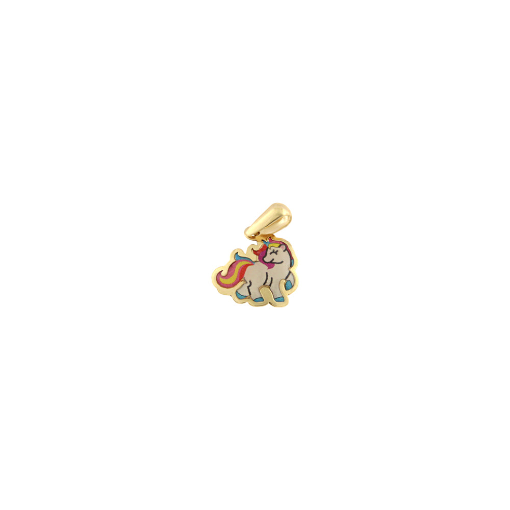 18ct gold Unicorn pendant