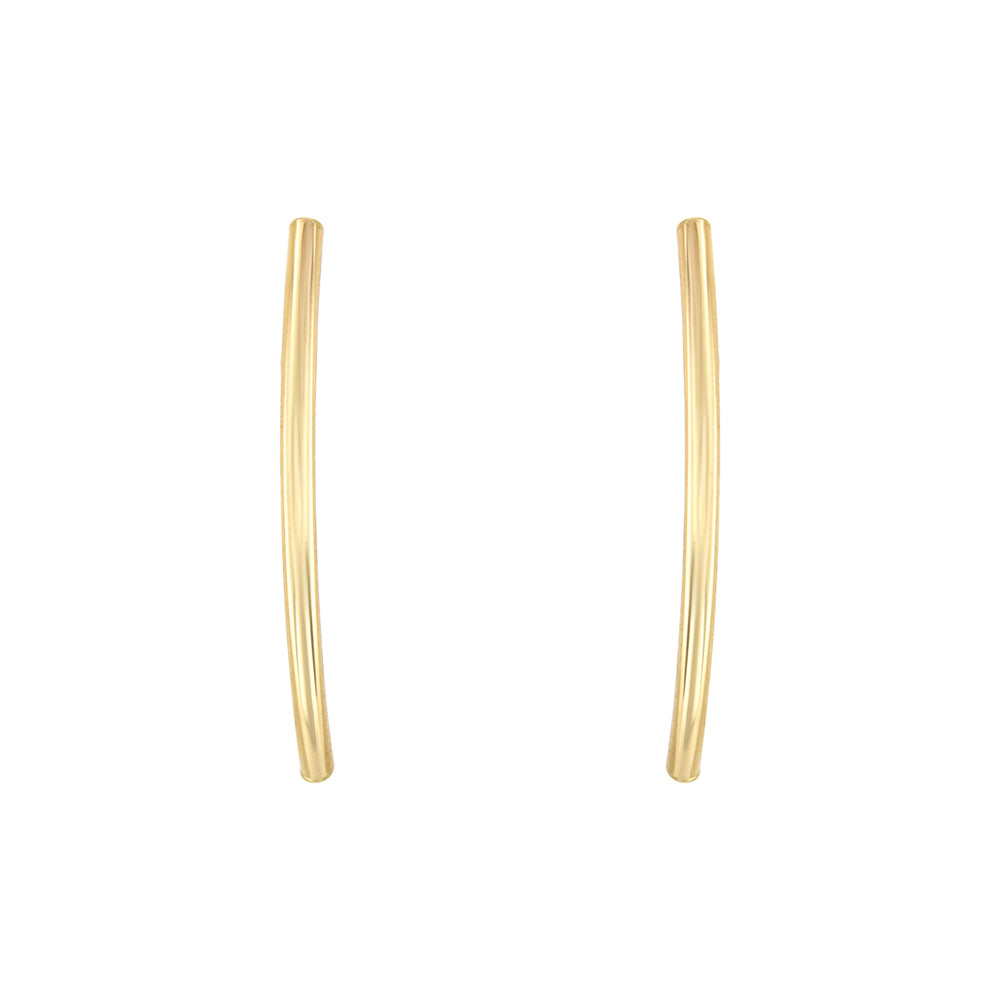 18ct gold Long tube earrings