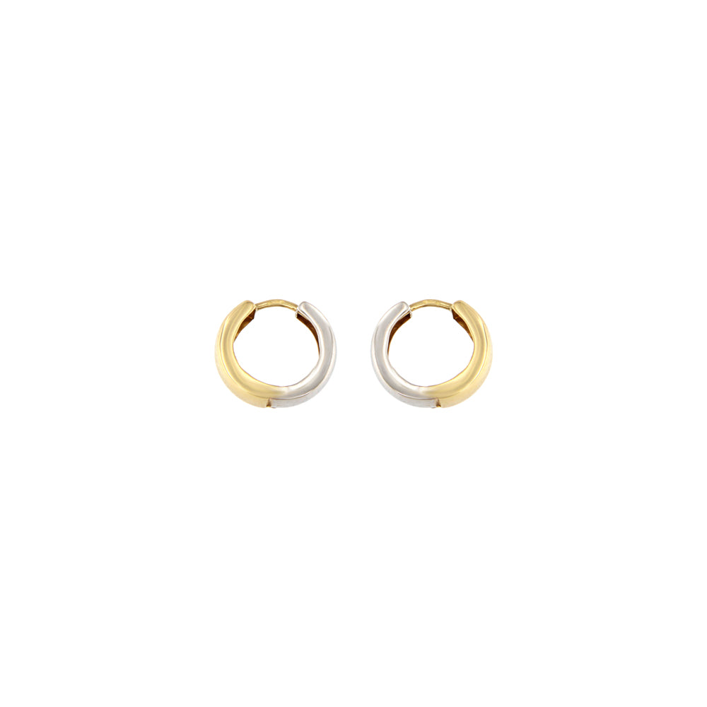 18ct gold Bicolor hoop earrings
