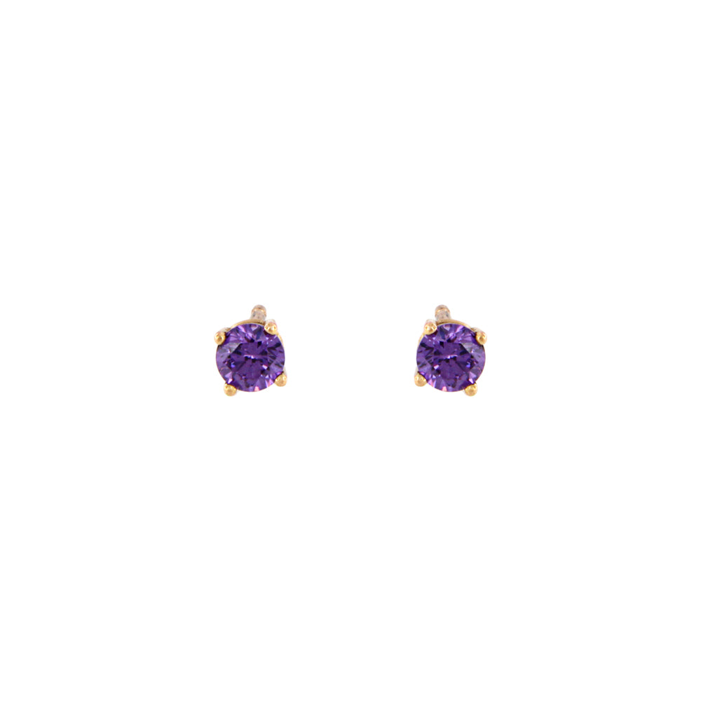 18ct gold Purple Stone Earrings
