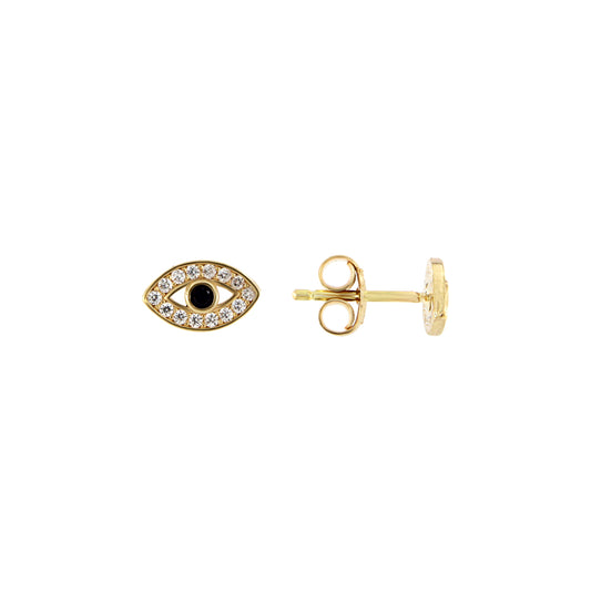 18ct gold Eyes stud
