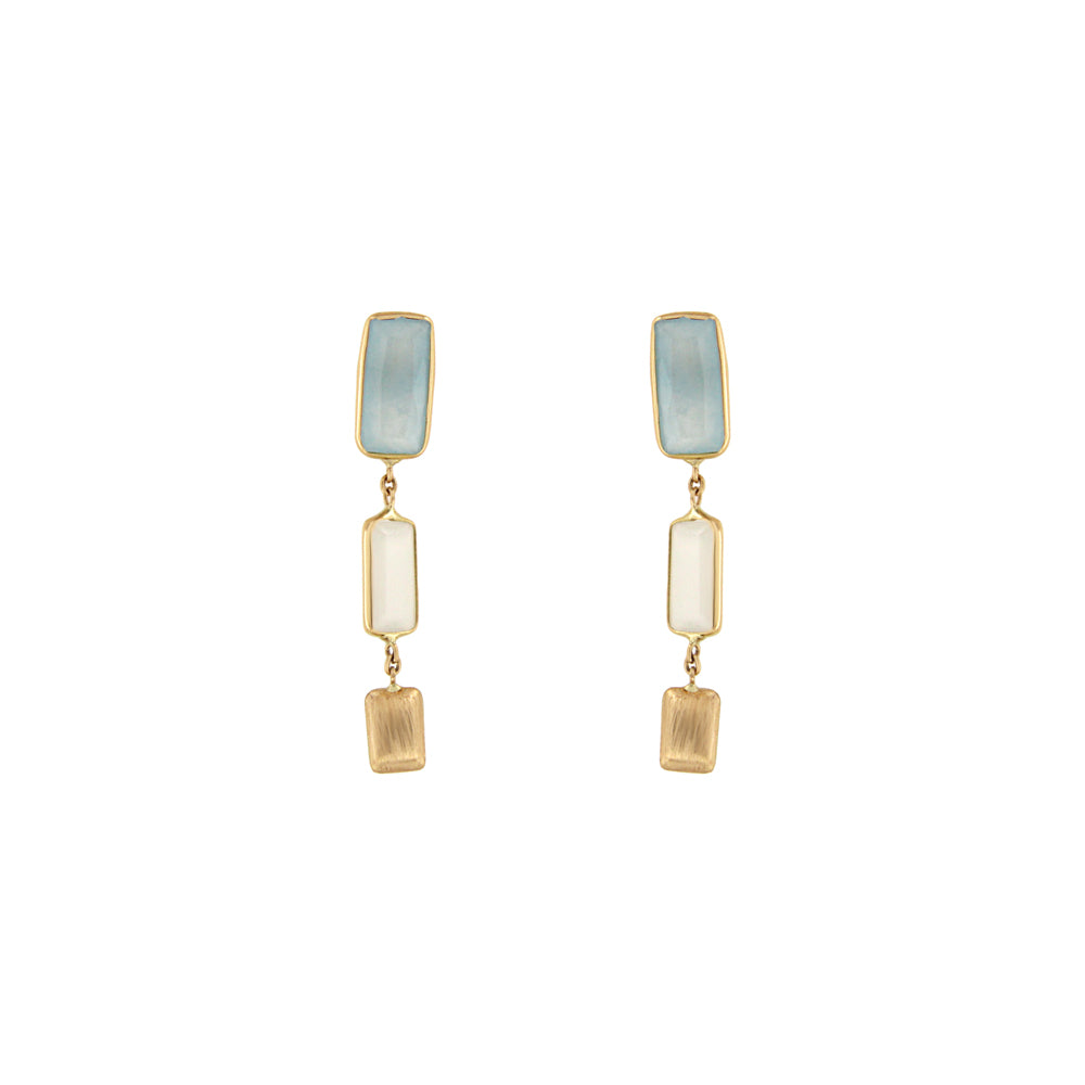 18ct gold Long drop earrings
