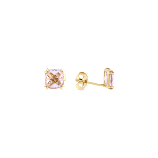18ct gold Purple Stone stud earrings