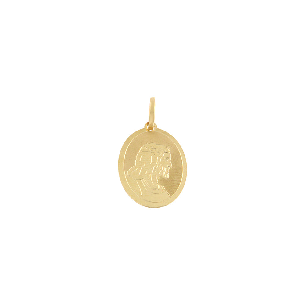 18ct gold Jesus plaque pendant