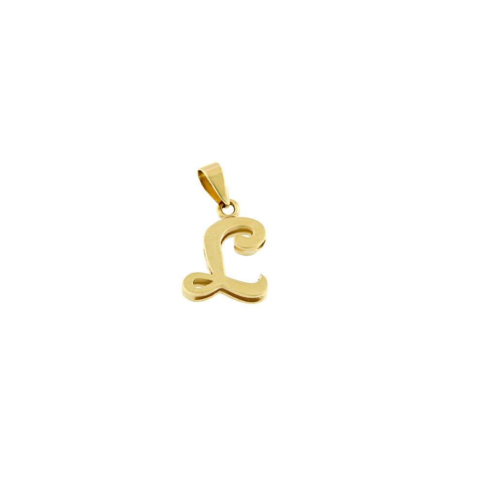 18ct gold Letter "L" pendant