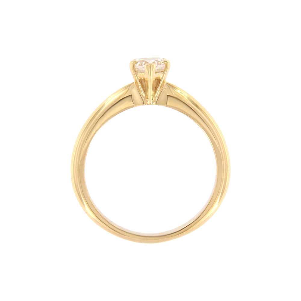 18ct gold Heart solitaire ring