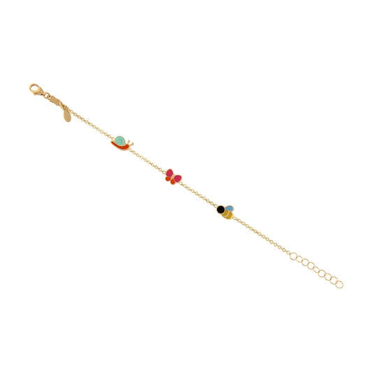 18ct gold Snail baby bracelet