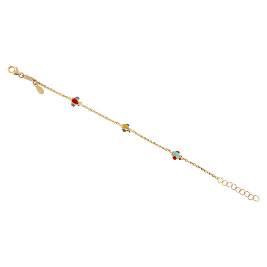 18ct gold Planes baby Alice bracelet