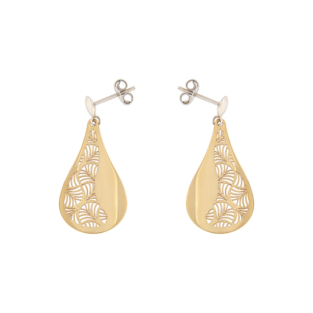 18ct gold Pai pai drop earrings