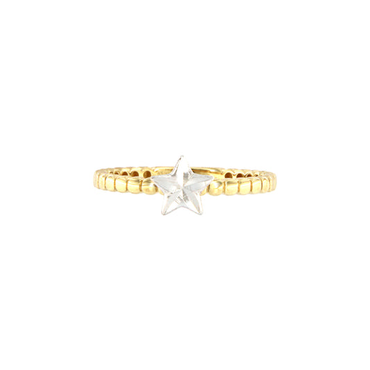 18ct gold Bicolour star ring