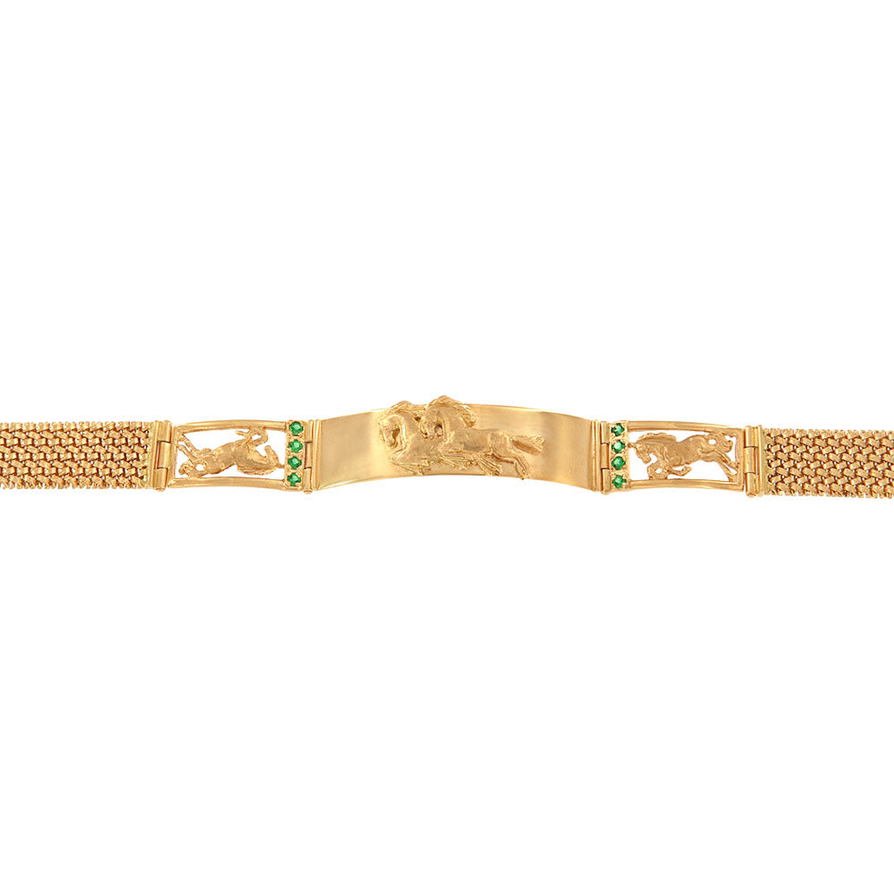 18ct gold Horse bracelet