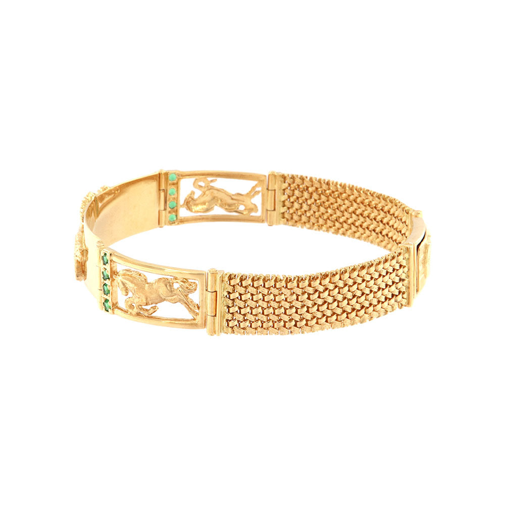 18ct gold Horse bracelet