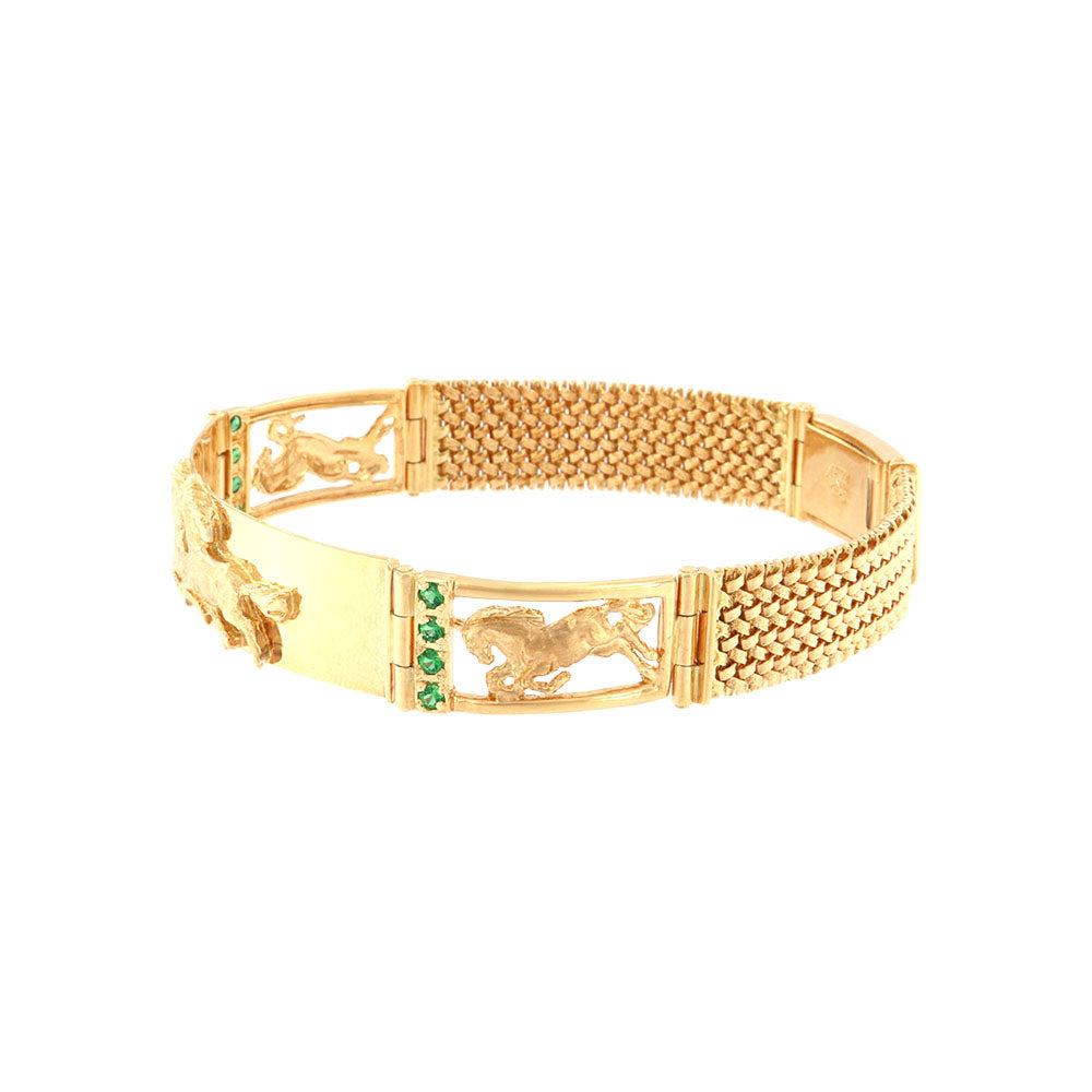 18ct gold Horse bracelet